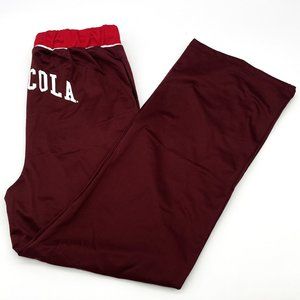 Coca-Cola Youth Polyester Burgundy Stripes Text Bottom Athletic Jogging Pants